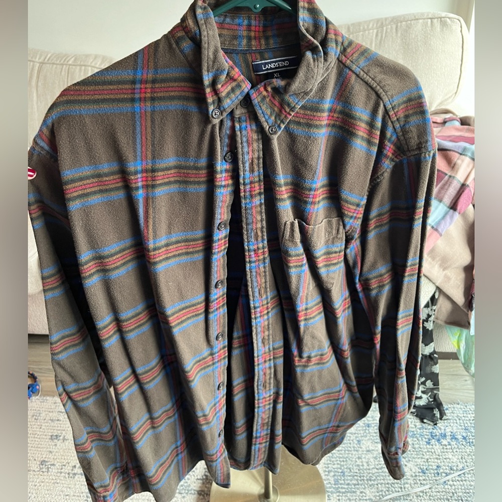 Lands End Flannel Shirt